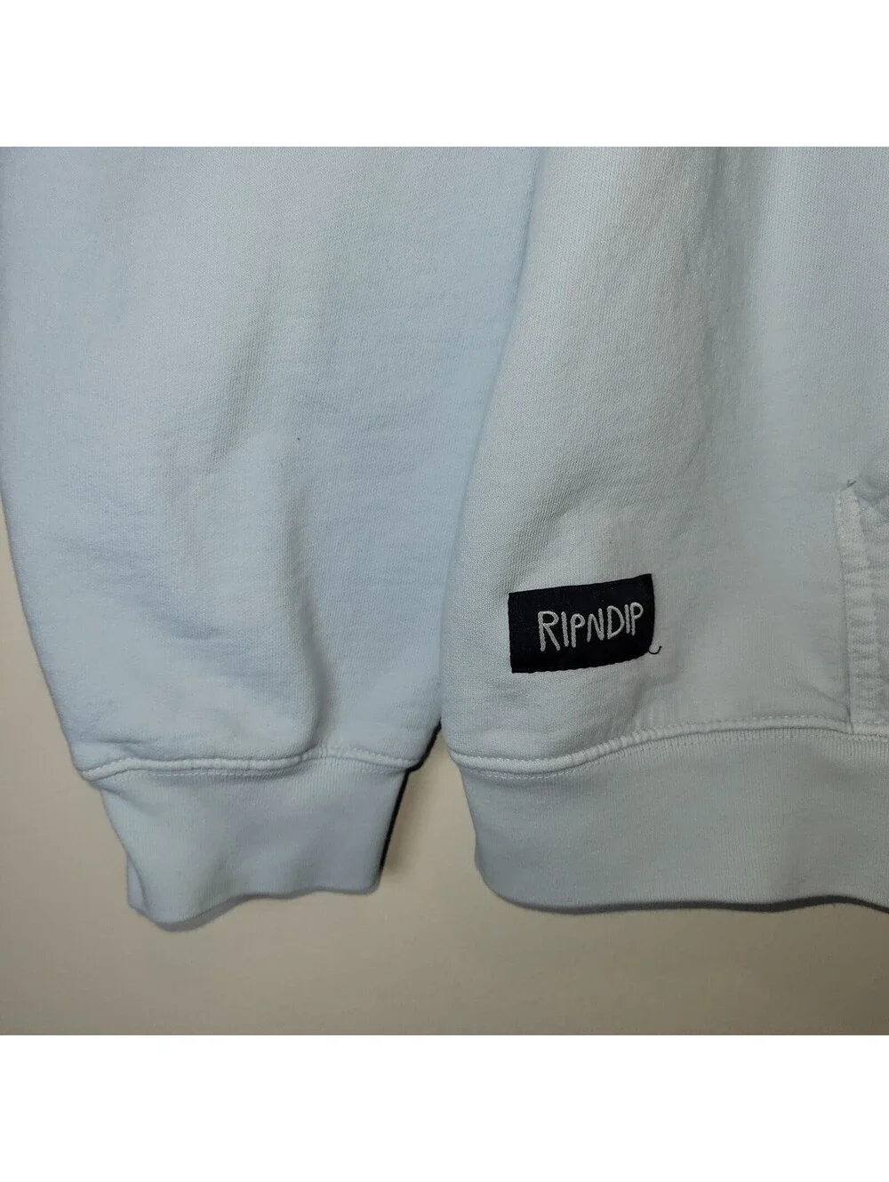 RIPNDIP Lord Nermal Thy Great Wave Hoodie Men's Large Blue Cat Surf